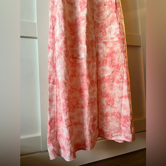 Joe Fresh pink Tie-Dye A-Line Skirt long maxi vacation summer outfit - Picture 4 of 6